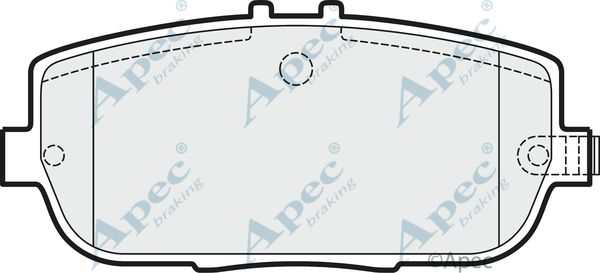 APEC BRAKING Комплект тормозных колодок, дисковый тормоз PAD1499